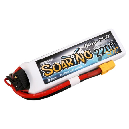 GENS ACE G-TECH SOARING 2200 mAh 7.4V 30C 2S1P WITH XT60-GEA222S30X6GT