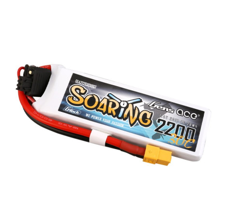 GENS ACE G-TECH SOARING 2200 mAh 7.4V 30C 2S1P WITH XT60-GEA222S30X6GT