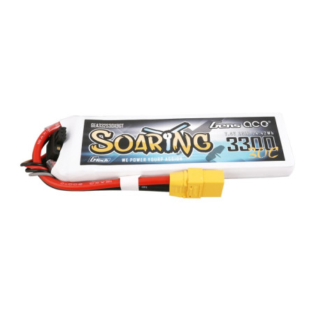 GENS ACE SOARING 3300 mAh 11.1V 30C 3S1P  WITH XT90-GEA332S30X9GT