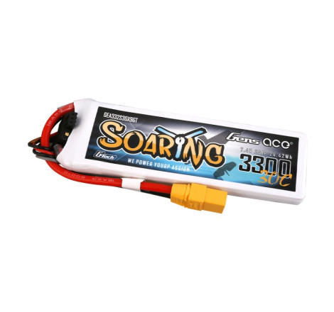 GENS ACE SOARING 3300 mAh 11.1V 30C 3S1P  WITH XT90-GEA332S30X9GT