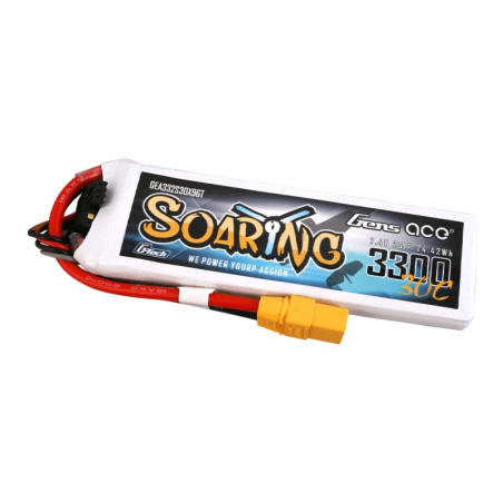 GENS ACE SOARING 3300 mAh 11.1V 30C 3S1P  WITH XT90-GEA332S30X9GT