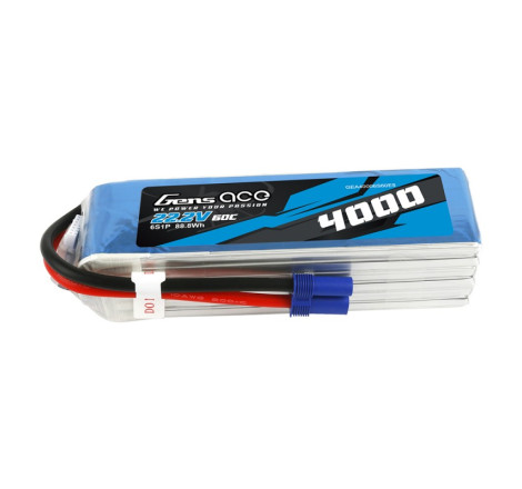 GENS ACE 4000 mAh 22.2V 60C 6S1P WITH EC5  - GEA40006S60E5