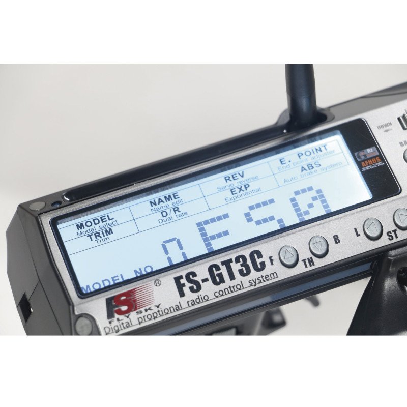 FLYSKY - EMISORA GT3C 3CH CON RECEPTOR GR3E (3CH AFHDS) LCD + PACK FLYSKY