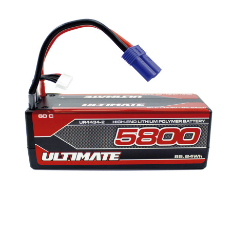 ULTIMATE 14.8v. 5800 mAh 60C LiPo BATTERY STICK HC PACK EC5 (ARRMA)