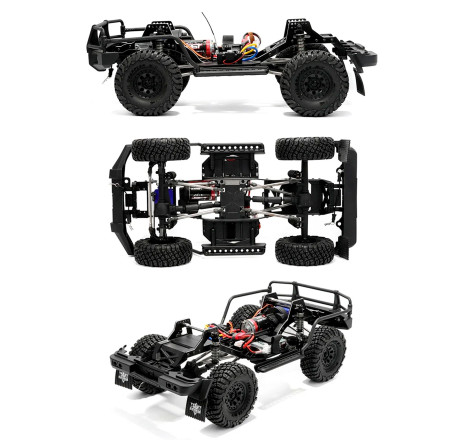 COCHE ROCK CRAWLER INTRUDER 1/10 RGT86020 WATERPROOF 4X4 AMARILLO RTR