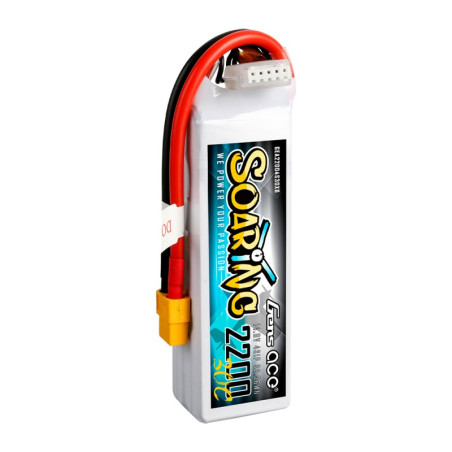 GENS ACE SOARING 2200 mAh 14.8V 30C 4S1P WITH XT60-GEA22004S30X6