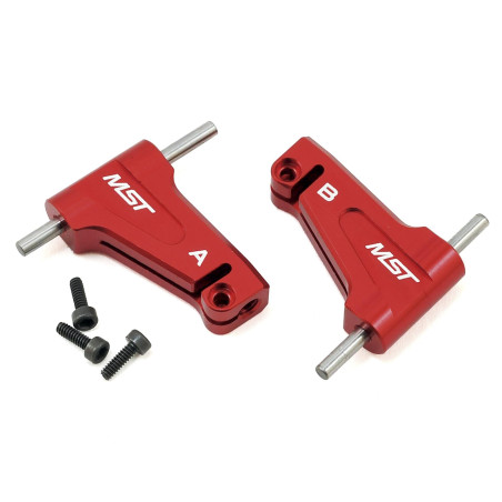 SET TRAPECIO SUPERIOR ALUMINIO RMX2.5 ROJO MST