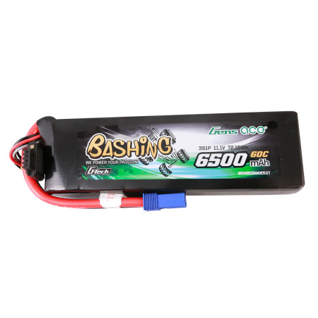 GENS ACE G-TECH 6500 mAh 11.1V 60C 3S1P WITH EC5 BASHING SERIES-GEA653S60E5GT