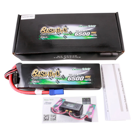 GENS ACE G-TECH 6500 mAh 11.1V 60C 3S1P  WITH EC5 BASHING SERIES-GEA653S60E5GT