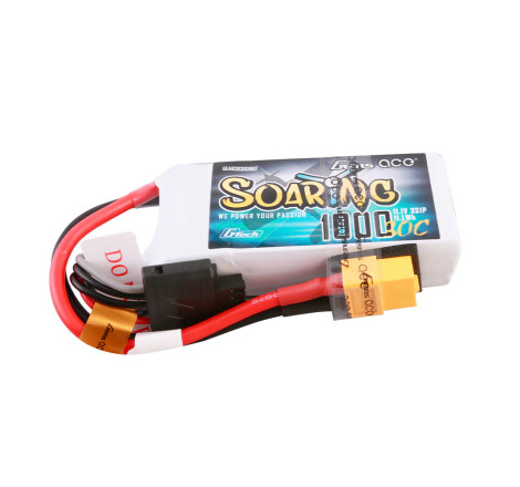 GENS ACE G-TECH SOARING 1000 mAh 11.1V 30C 3S1P WITH XT60-GEA103S30X6GT