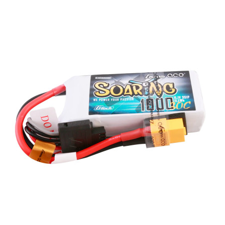 GENS ACE G-TECH SOARING 1000 mAh 11.1V 30C 3S1P WITH XT60-GEA103S30X6GT