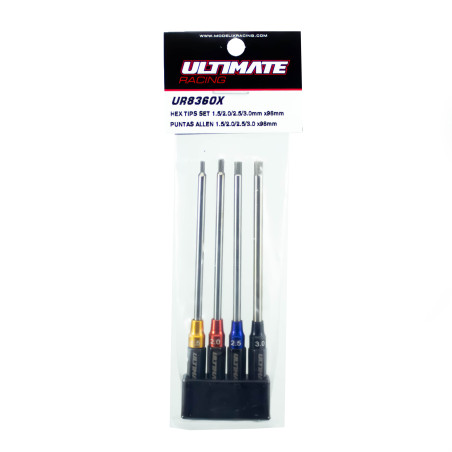 SET PUNTAS ALLEN POWER TOOL PRO 98mm CON INDICADOR (1.5/2.0/2.5/3.0)