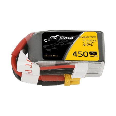 TATTU FUNFLY SERIES 450 mAh 11.1V 75C 3S1P WITH XT30-TAA4503S75XT3