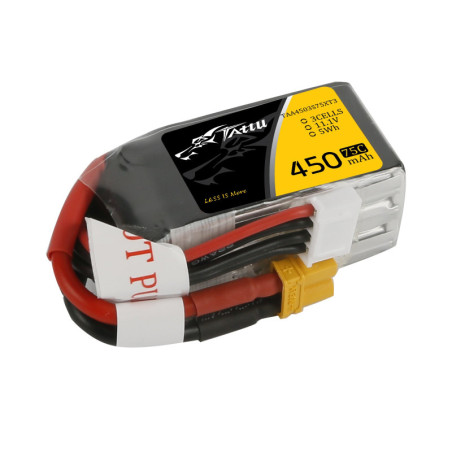 TATTU FUNFLY SERIES 450 mAh 11.1V 75C 3S1P WITH XT30-TAA4503S75XT3