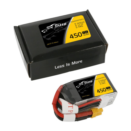 TATTU FUNFLY SERIES 450 mAh 11.1V 75C 3S1P WITH XT30-TAA4503S75XT3