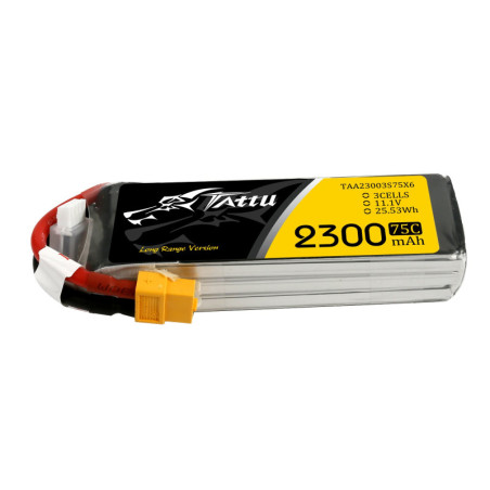 TATTU FUNFLY SERIES 2300 mha 11,1V 75C 3S1P WITH XT60 - TAA23003S75X6