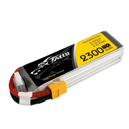 TATTU FUNFLY SERIES 2300 mha 11,1V 75C 3S1P WITH XT60 - TAA23003S75X6