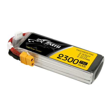 TATTU FUNFLY SERIES 2300 mha 11,1V 75C 3S1P WITH XT60 - TAA23003S75X6