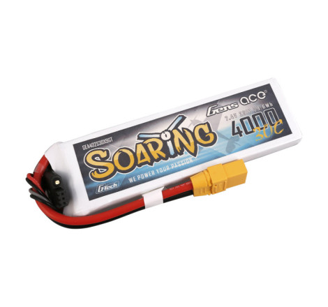GENS ACE G-TECH SOARING 4000 mha 7.4V 30C 2S1P WITH XT90 - GEA402S30X9GT