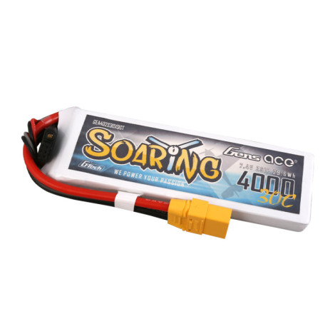 GENS ACE G-TECH SOARING 4000 mha 7.4V 30C 2S1P WITH XT90 - GEA402S30X9GT