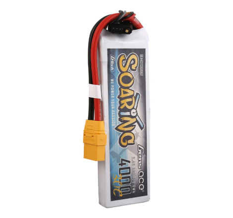 GENS ACE G-TECH SOARING 4000 mha 7.4V 30C 2S1P WITH XT90 - GEA402S30X9GT