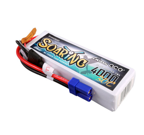 GENS ACE G-TECH SOARING 4000 mha 14.8V 30C 3S1P WITH EC5 - GEA404S30E5GT