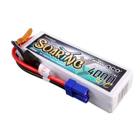 GENS ACE G-TECH SOARING 4000 mha 14.8V 30C 3S1P WITH EC5 - GEA404S30E5GT