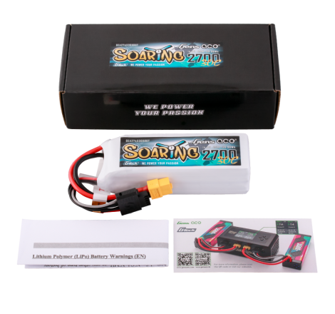 GENS ACE G-TECH SOARING 2700 mAh 14.8V 30C 4S1P WITH XT60-GEA274S30X6GT