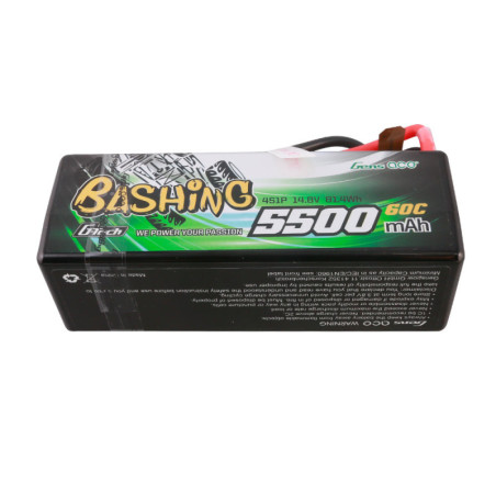 GENS ACE G-TECH 5500 mAh 14.8V 60C HC 4S1P WITH T-DEAN BASHING SERIES - GEA554S60X9GT