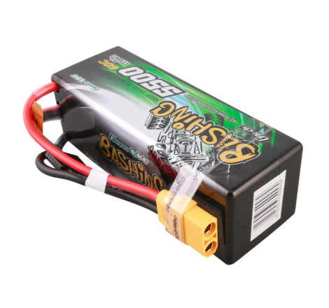 GENS ACE G-TECH 5500 mAh 14.8V 60C HC 4S1P WITH T-DEAN BASHING SERIES - GEA554S60X9GT