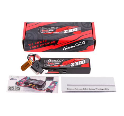 GENS ACE G-TECH 2300 mAh 7.4V 35C 2S1P WITH EC2-GEA232S35E2GT