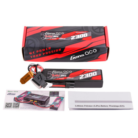 GENS ACE G-TECH 2300 mAh 7.4V 35C 2S1P WITH EC2-GEA232S35E2GT