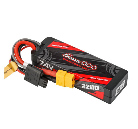 GENS ACE G-TECH 2200 mAh 7.4V 60C 2S1P GRP-76 WITH XT60-GEA222S60X76GT
