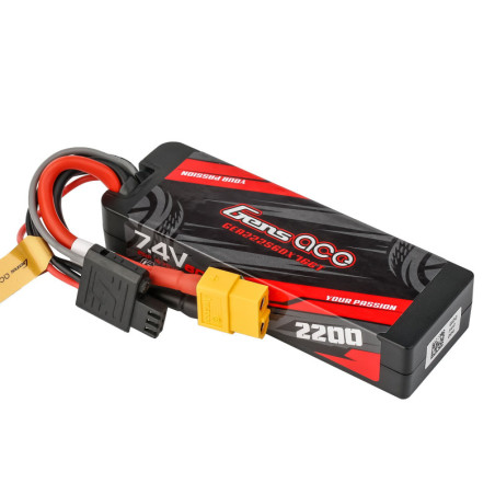 GENS ACE G-TECH 2200 mAh 7.4V 60C 2S1P GRP-76 WITH XT60-GEA222S60X76GT