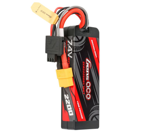 GENS ACE G-TECH 2200 mAh 7.4V 60C 2S1P GRP-76 WITH XT60-GEA222S60X76GT