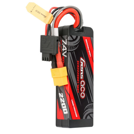 GENS ACE G-TECH 2200 mAh 7.4V 60C 2S1P GRP-76 WITH XT60-GEA222S60X76GT