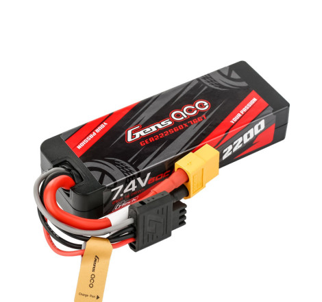 GENS ACE G-TECH 2200 mAh 7.4V 60C 2S1P GRP-76 WITH XT60-GEA222S60X76GT