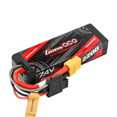 GENS ACE G-TECH 2200 mAh 7.4V 60C 2S1P GRP-76 WITH XT60-GEA222S60X76GT