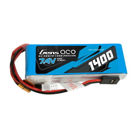 GENS ACE 1400 mha 7.4V 2S1P WITH JR -TRANSMITER - GEA14002SRXJR