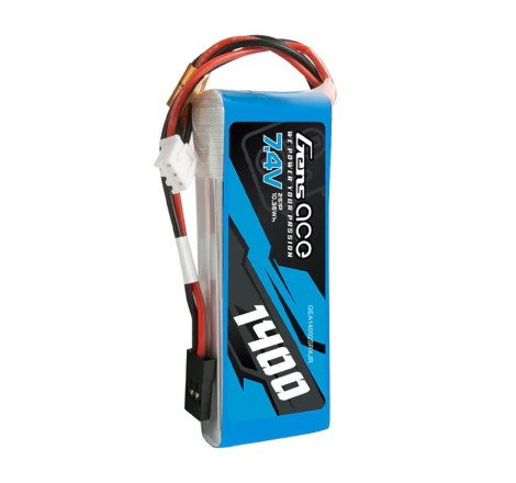 GENS ACE 1400 mha 7.4V 2S1P WITH JR -TRANSMITER - GEA14002SRXJR
