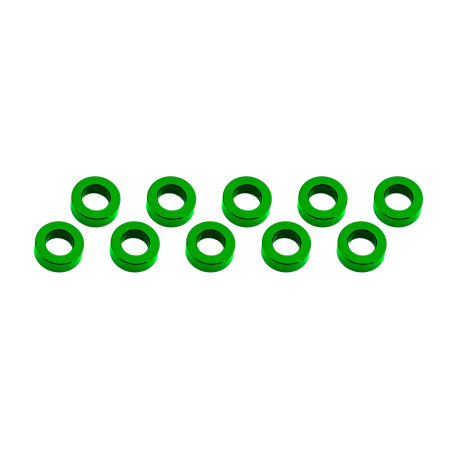 ARANDELAS ALUMINIO (3x6x2mm) VERDE (10u.)