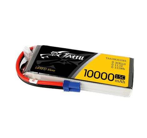 TATTU 10000 mha 11.1V 3S1P 15C EC5 TAA10K3S15E5