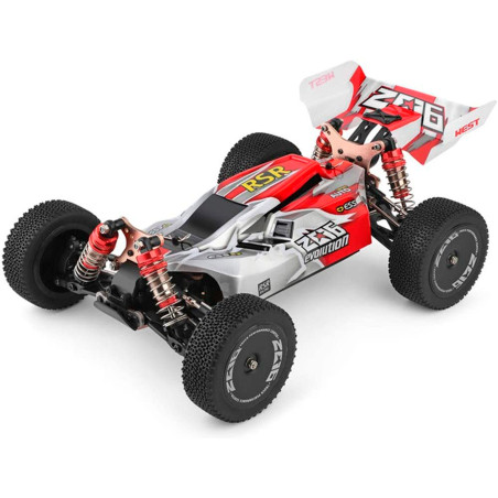 COCHE ELECTRICO RTR 1/14 BUGGY 4WD 2.4 MOTOR 550 60KMH WLTOYS ROJO
