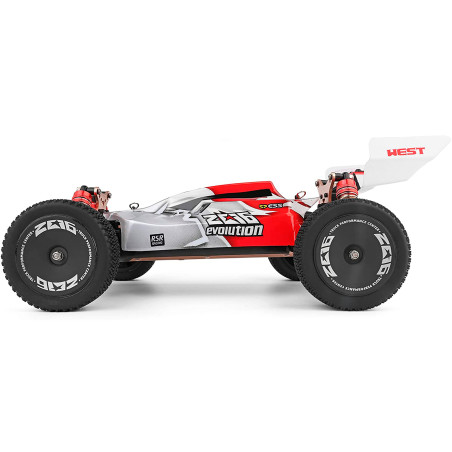 COCHE ELECTRICO RTR 1/14 BUGGY 4WD 2.4 MOTOR 550 60KMH WLTOYS ROJO