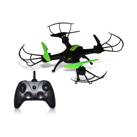 CUADRICOPTERO MEDIANO 38.5x30cm 2,4GHZ CON CONTROL DE ALTURA VERDE -  LHX43