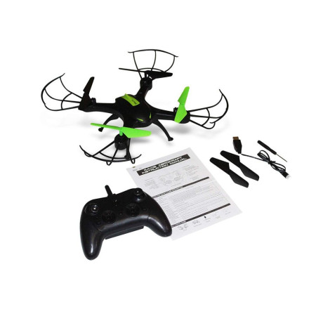 2.4G 4CH RC QUADCOPTER  RTF WITH ALTITUDE HOLD 38CM GREEN - LHX43
