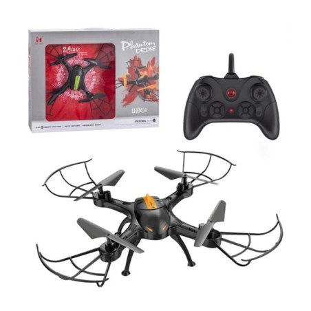 CUADRICOPTERO MEDIANO 38.5x30cm 2,4GHZ CON CONTROL DE ALTURA & CAMARA WIFI - NARANJA- LHX43W