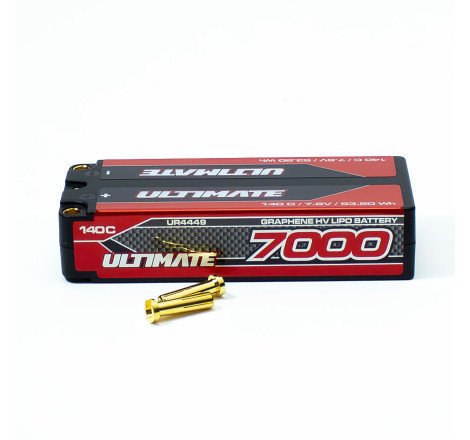 BATERÍA ULTIMATE GRAFENO HV LiPo MID-SHORTY 7.6v. 7000mAh 140C CONEXION 5mm