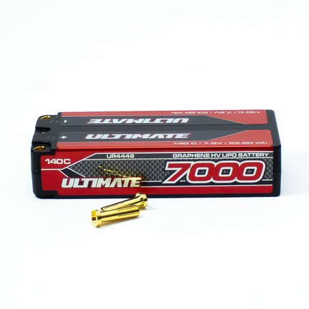 BATERÍA ULTIMATE GRAFENO HV LiPo MID-SHORTY 7.6v. 7000mAh 140C CONEXION 5mm