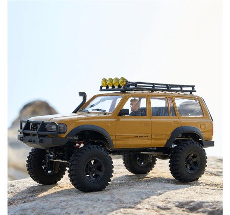 COCHE CRAWLER 1/18 TOYOYA LC80 RTR AMARILLO V2 FMS